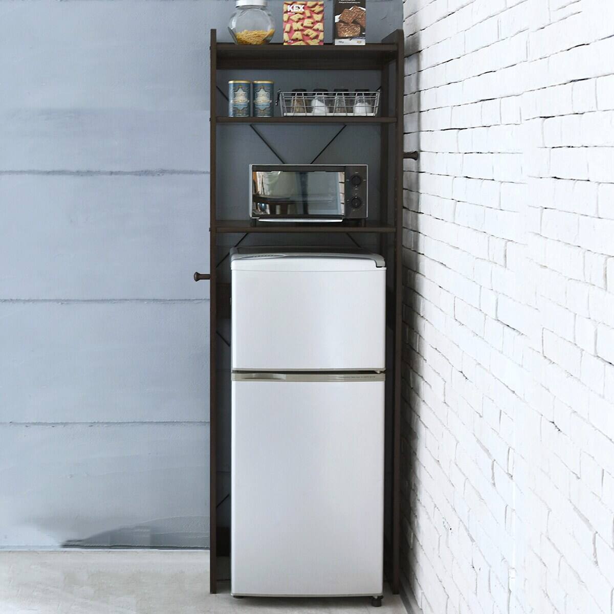 冷蔵庫ラック 可動棚付き (幅60cm DBR) | ニトリネット【公式】 家具