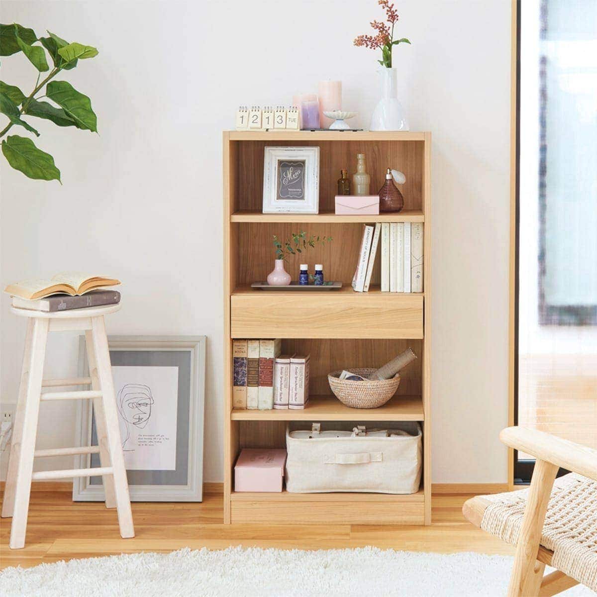 引き出し付きオープンラック (SO1 NA) | ニトリネット【公式】 家具