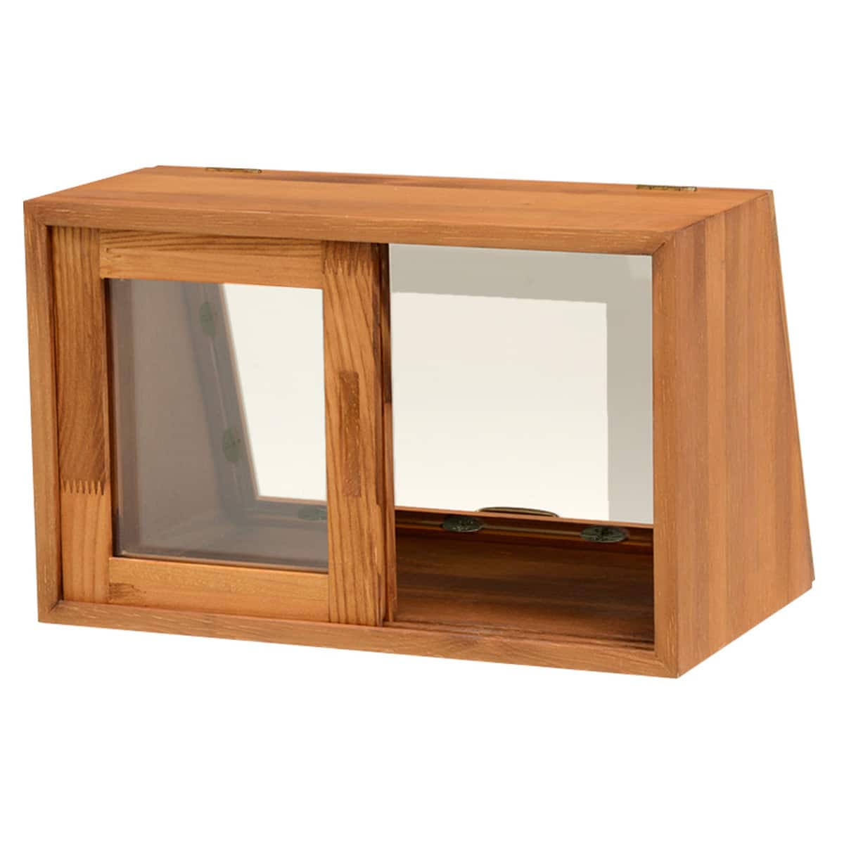 おしゃれなヴィンテージ風カウンター上収納ガラス扉〔幅40cm高さ25cm