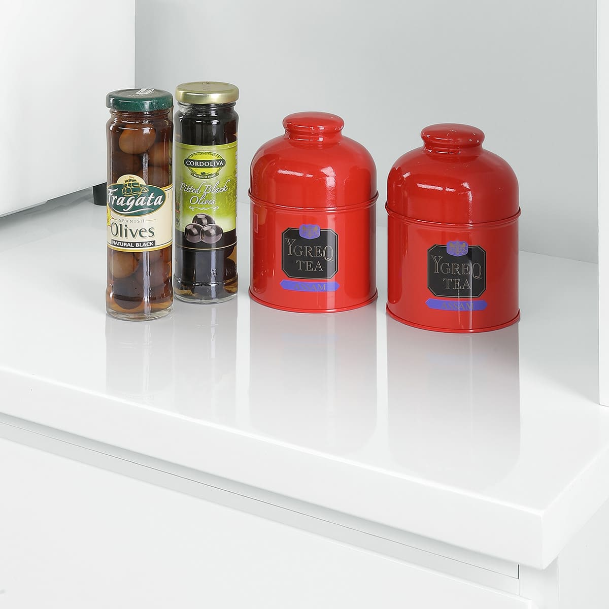 鏡面仕様のキッチンボード 引戸タイプ (幅159.5cm WH) | ニトリネット