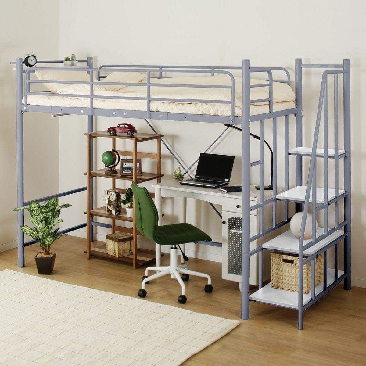 高さ2段階式階段付きロフトベッド(SV) | ニトリネット【公式】 家具