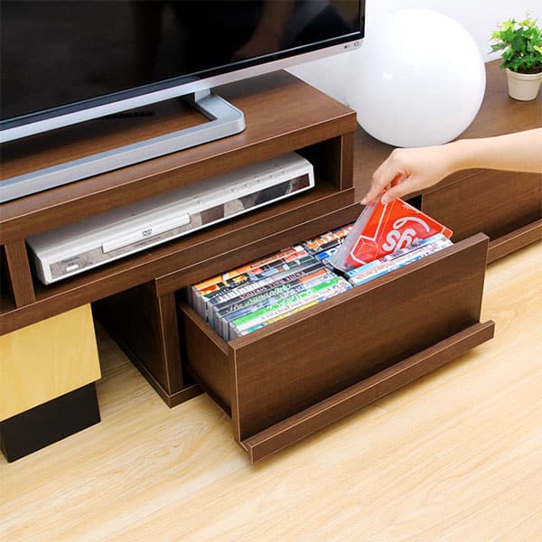 奥行き30cmの薄型伸長式テレビ台 (幅105-196cm DBR) | ニトリネット