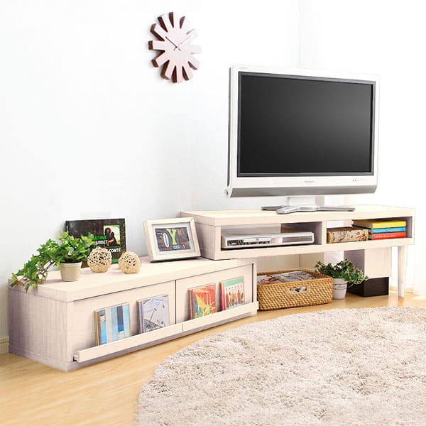 奥行き30cmの薄型伸長式テレビ台 (幅105-196cm WW) | ニトリネット