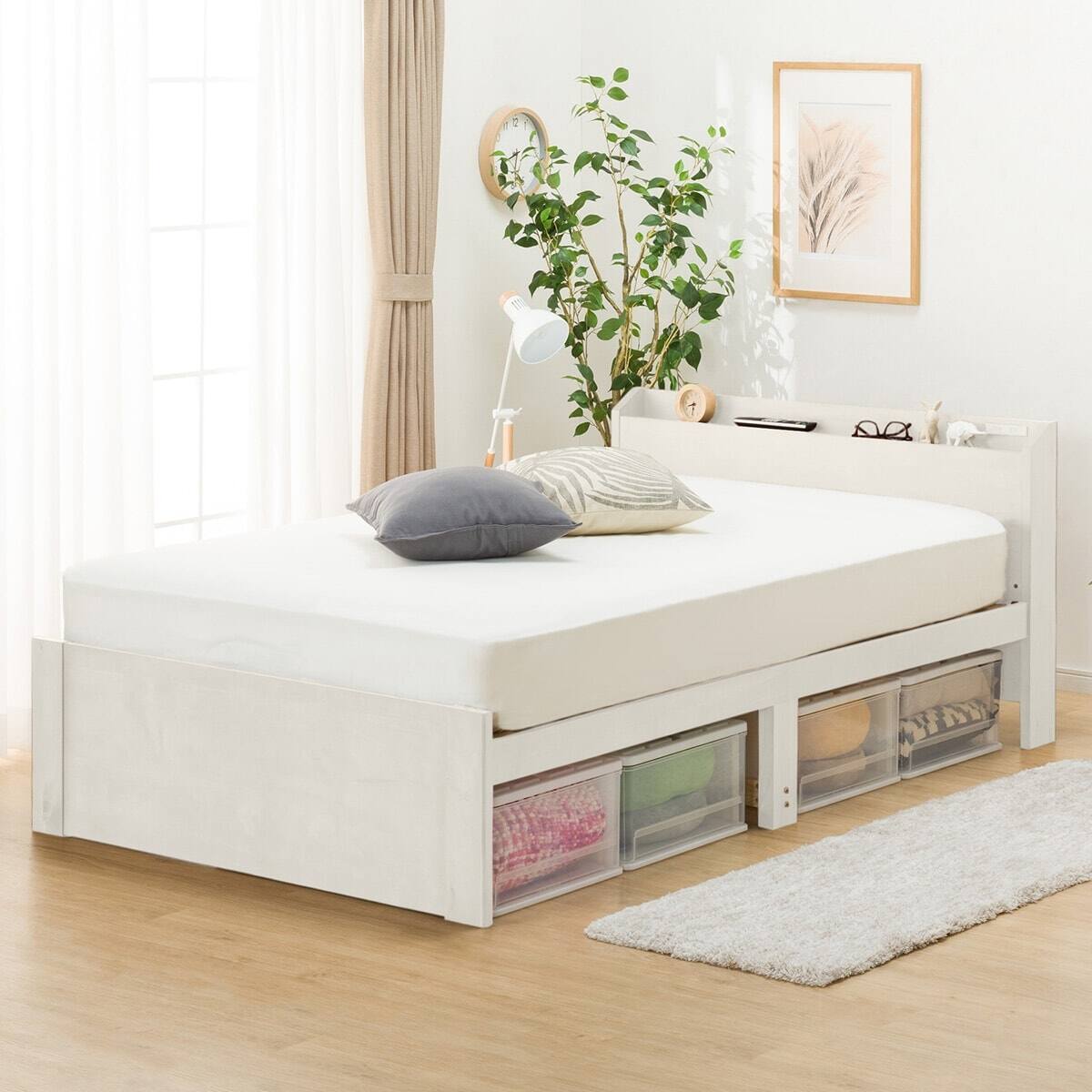 ニトリ セミダブルベッドフレーム コスモ ほぼ新品 送料込価格 ニトリ