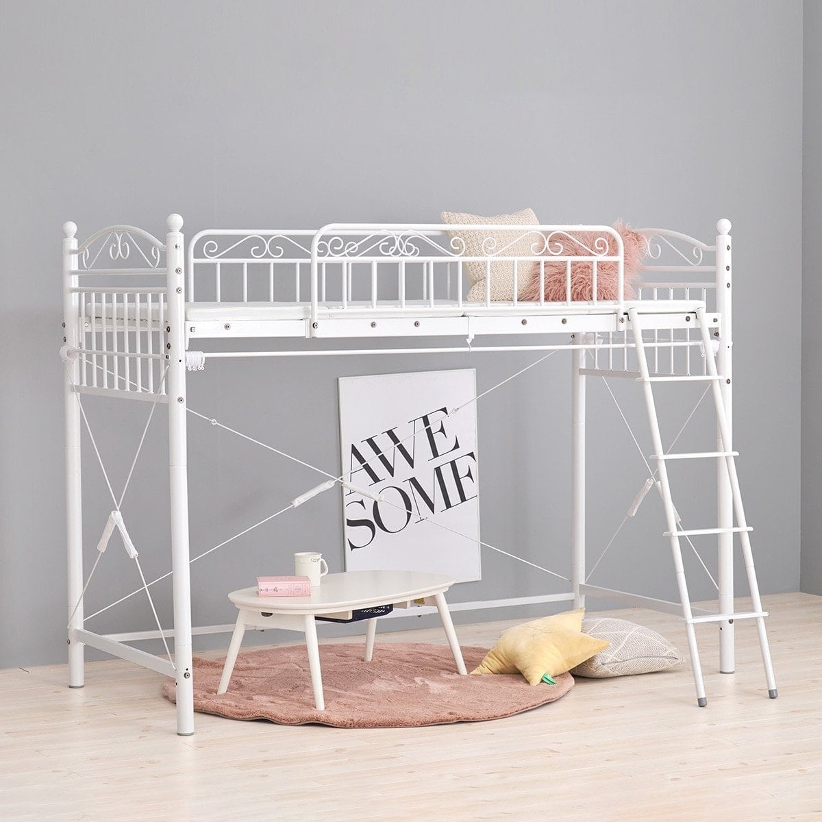 カーテンが付けられる プリンセスロフトベッド(ミドル) | ニトリネット