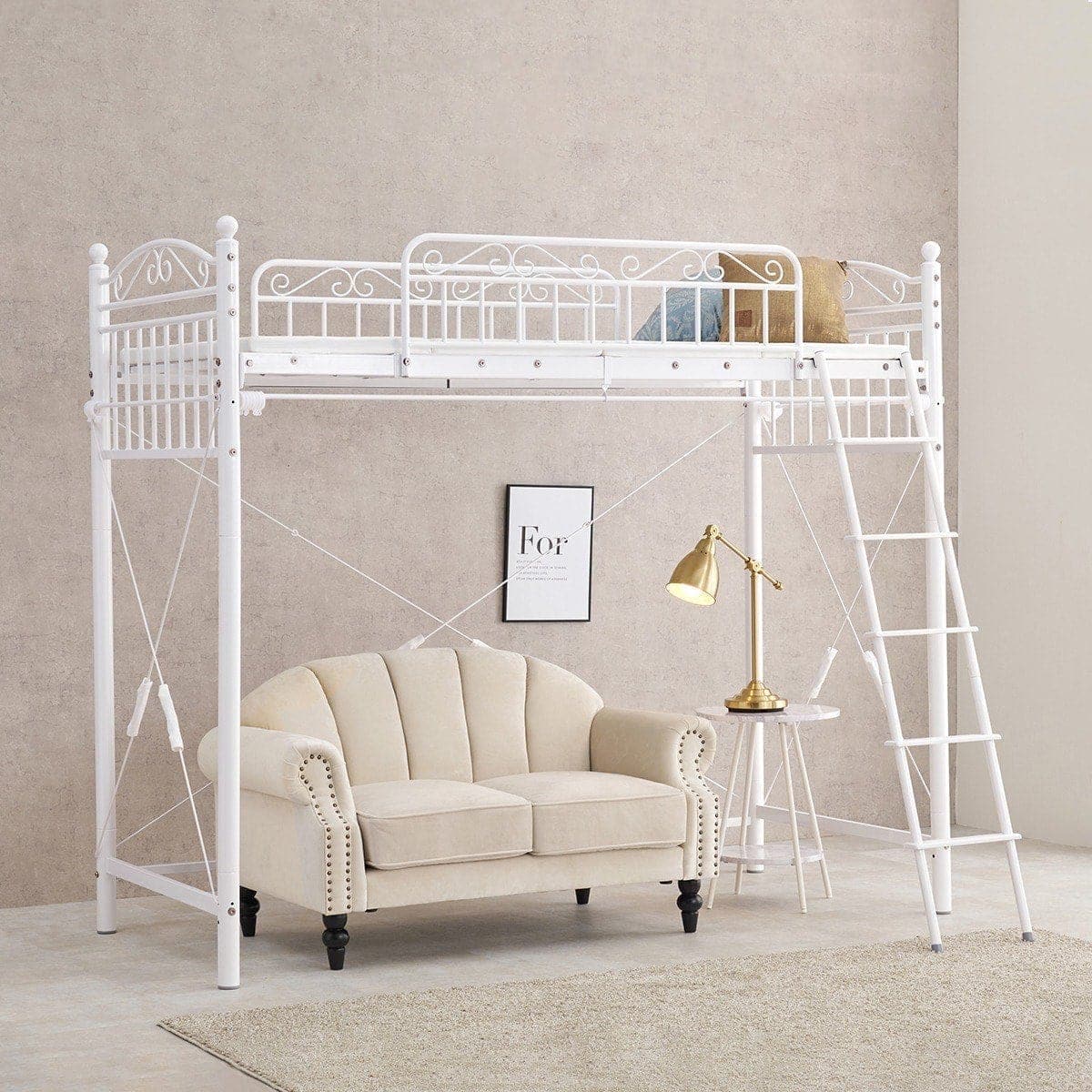 カーテンが付けられる プリンセスロフトベッド(ハイ) | ニトリネット