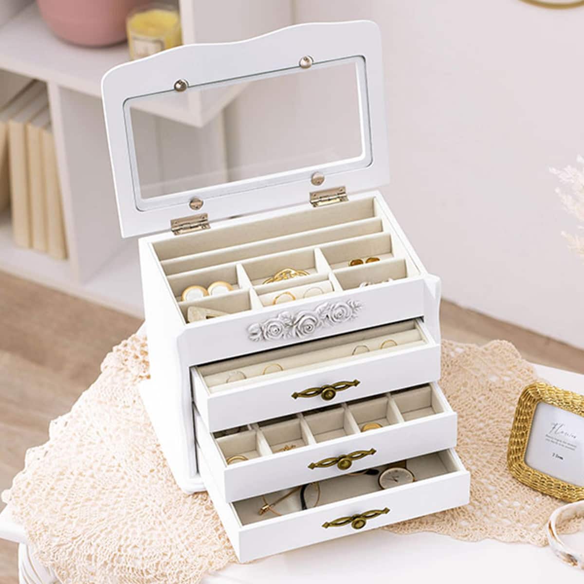 ジュエリーボックス(ローズモチーフ 4段) | ニトリネット【公式】 家具