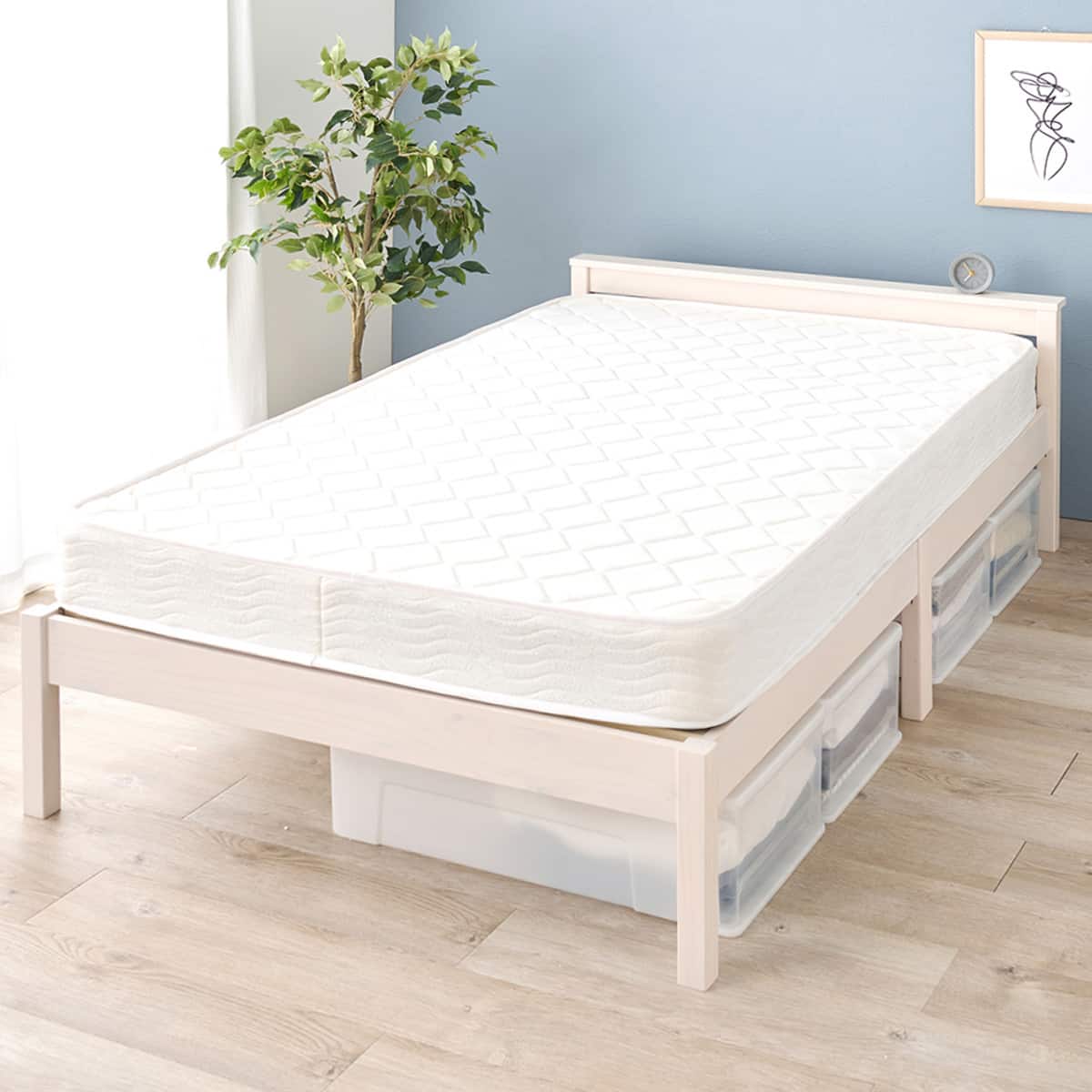 組立簡単 頑丈すのこベッド (セミダブル WW) | ニトリネット【公式