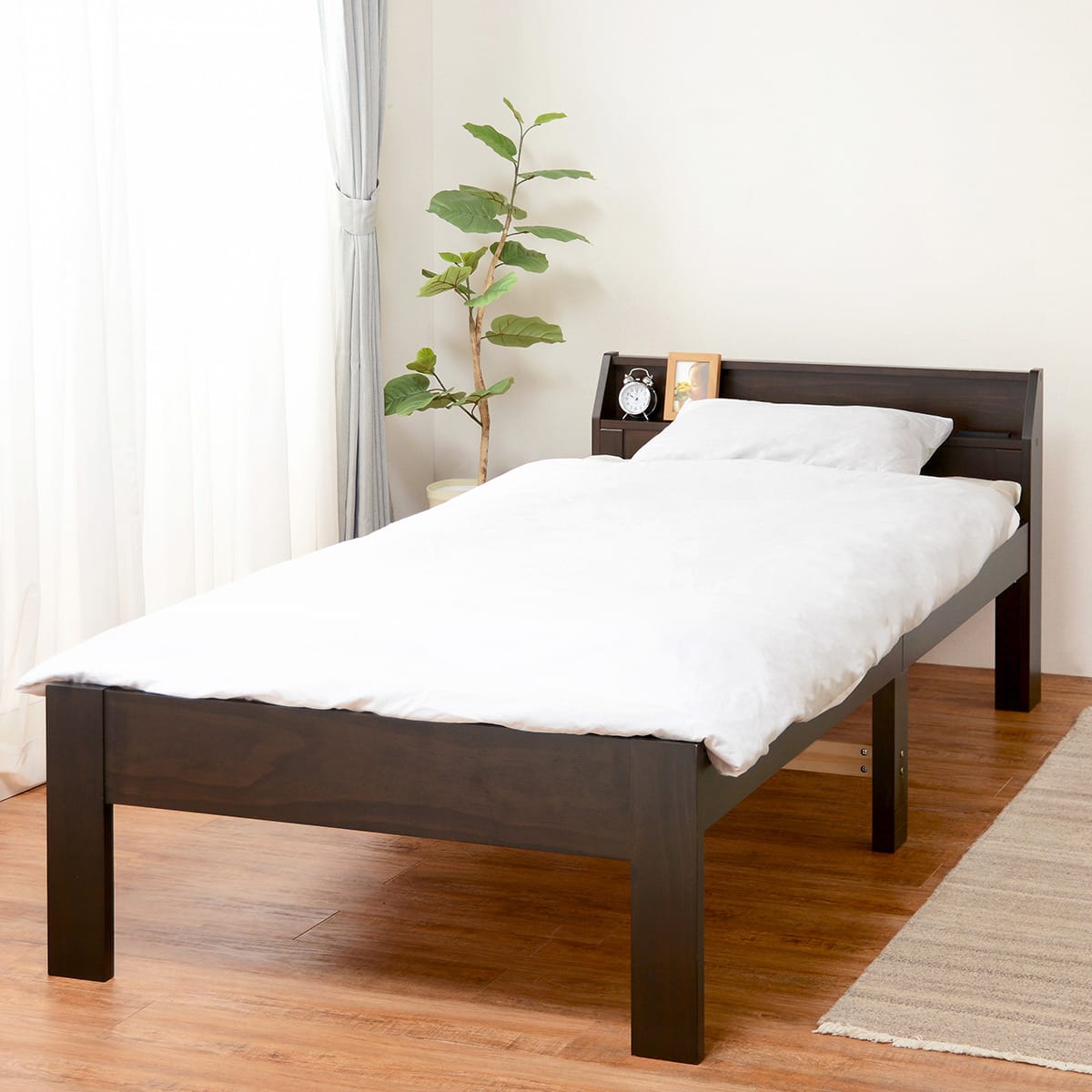 頑丈ロングベッドフレーム(S DBR) | ニトリネット【公式】 家具