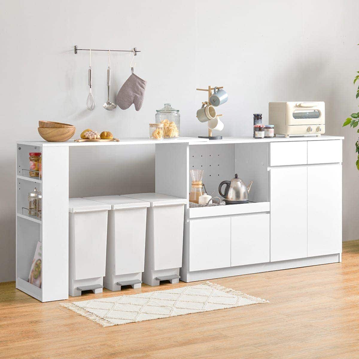 伸縮キッチンカウンター (幅133～207cm WH) | ニトリネット【公式