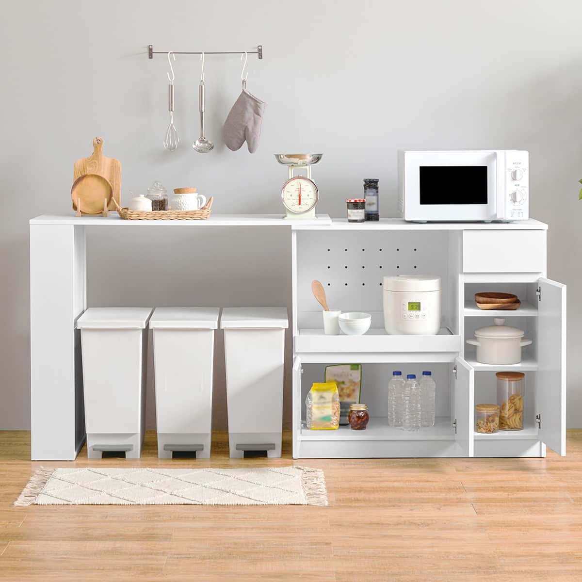 伸縮キッチンカウンター (幅104～178cm WH) | ニトリネット【公式