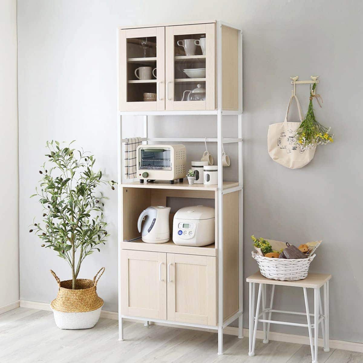 ナチュラルテイストのスリム食器棚 (WW) | ニトリネット【公式】 家具