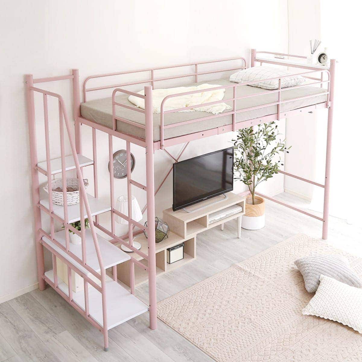 高さ2段階式階段付きロフトベッド(PI) | ニトリネット【公式】 家具