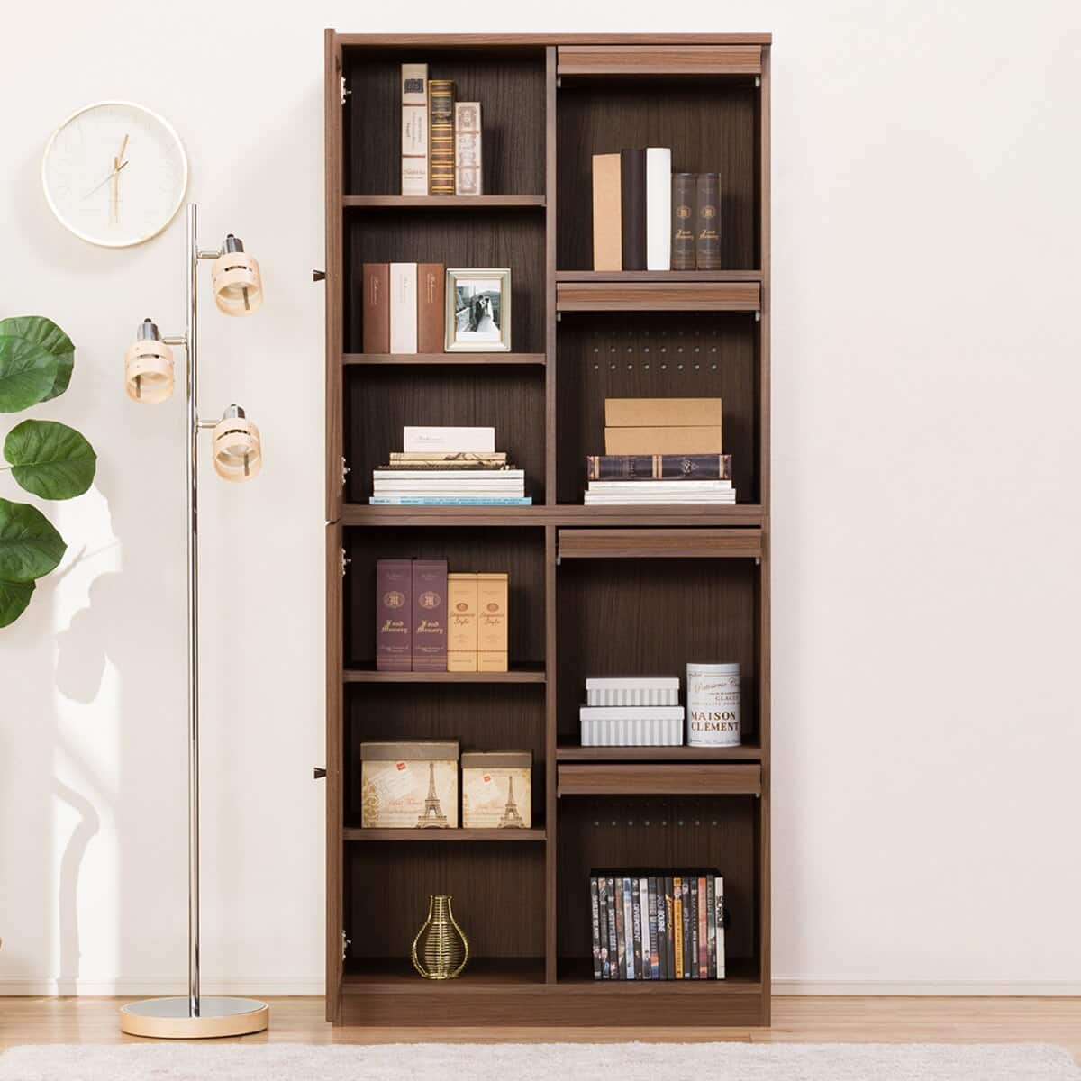 フラップ扉本棚(ビブリオGD80 MBR) | ニトリネット【公式】 家具