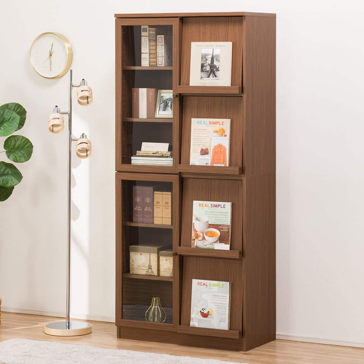 フラップ扉本棚(ビブリオGD80 MBR) | ニトリネット【公式】 家具