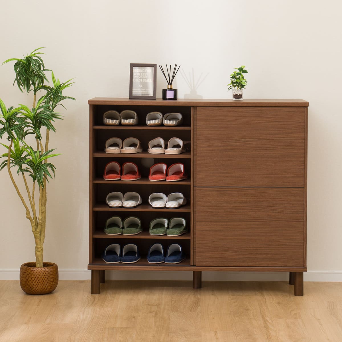 シューズボックス(HKD120 MBR) | ニトリネット【公式】 家具