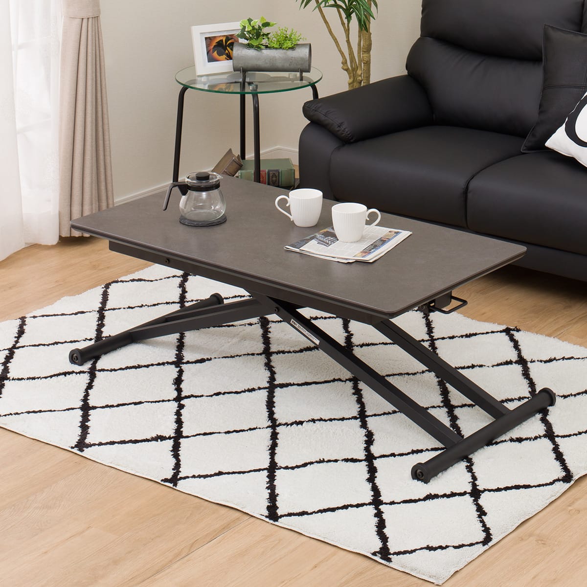 昇降式センターテーブル(TJ01 セラミック GY) | ニトリネット【公式