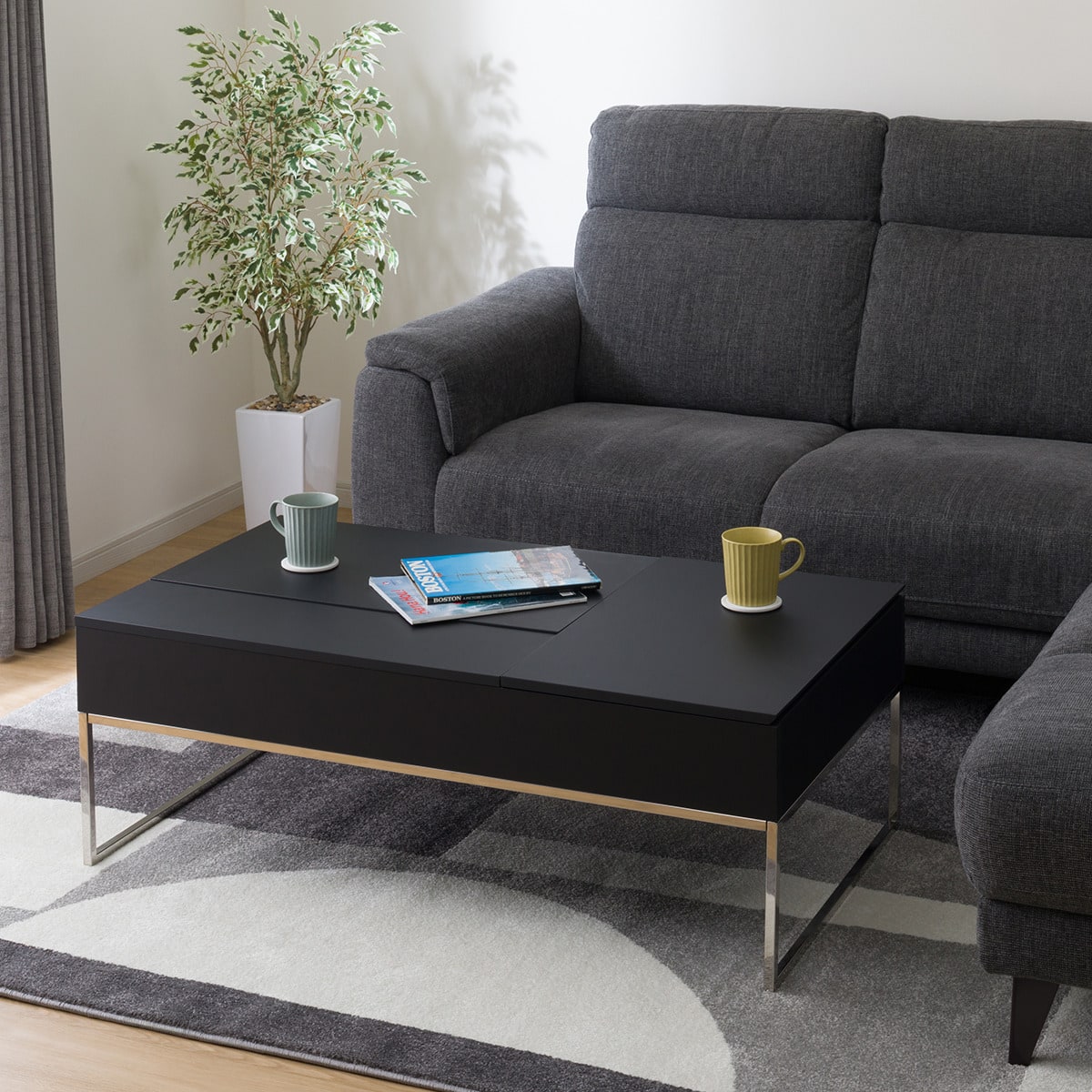 昇降センターテーブル(AW18 BK) | ニトリネット【公式】 家具