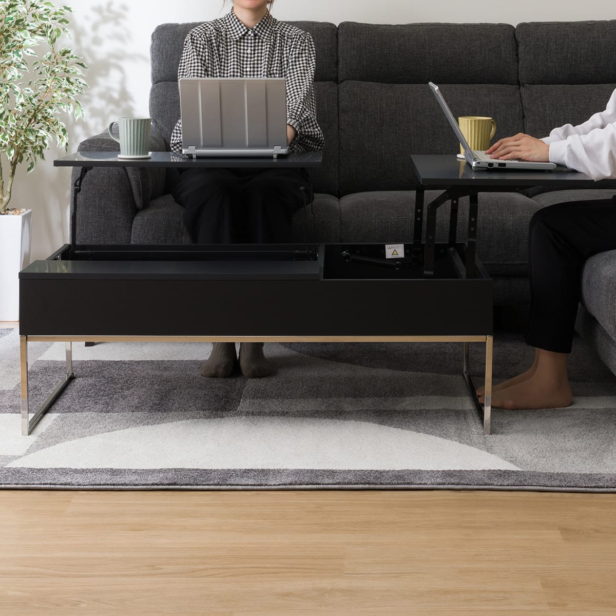 昇降センターテーブル(AW18 BK) | ニトリネット【公式】 家具