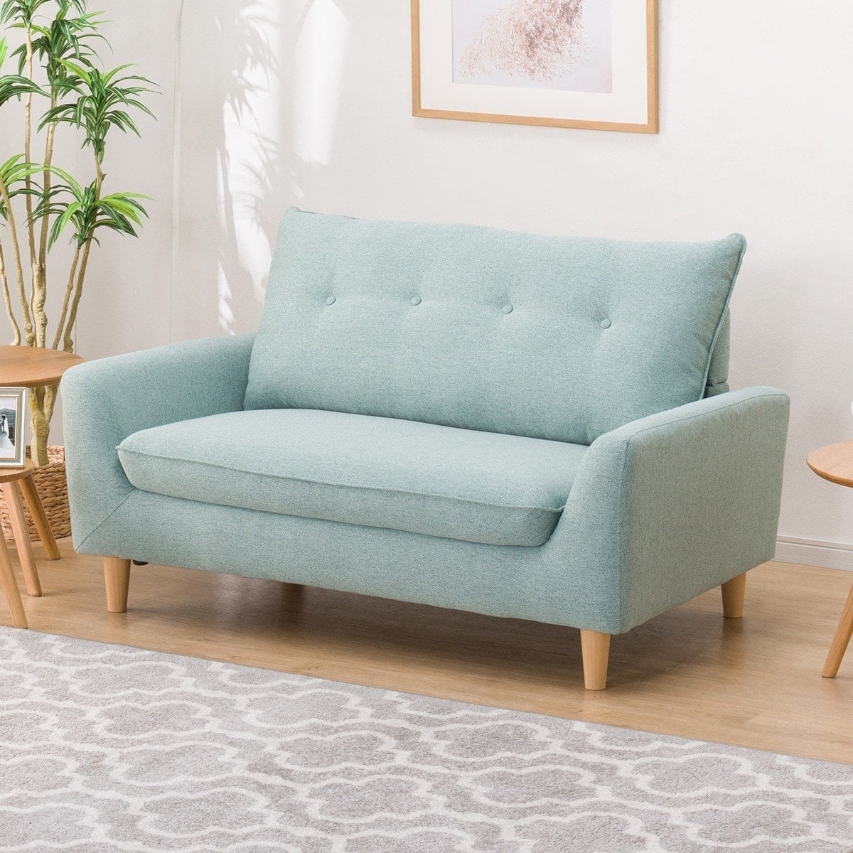 ローソファにもなるコンパクトソファ 布張りタイプ (Nパック4 GR