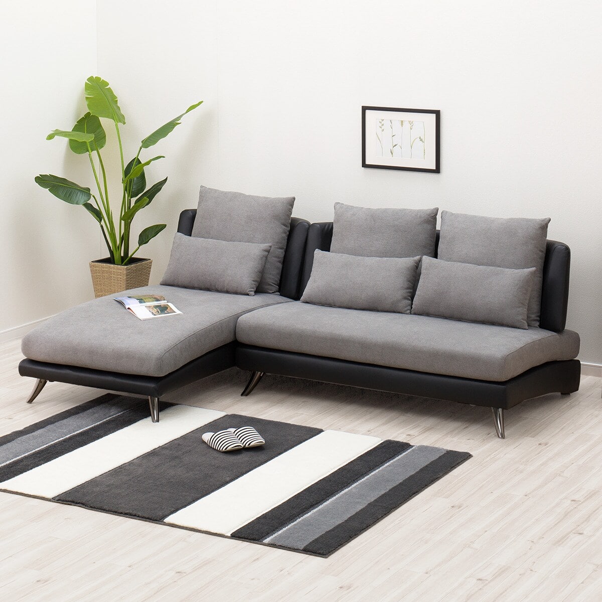 カウチソファ 布張りタイプ (ポーション2KD GY) | ニトリネット【公式