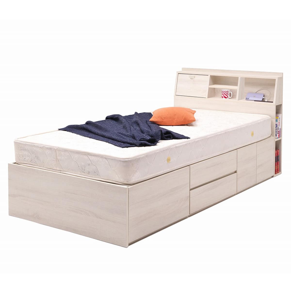 収納付き シングルベッドフレーム(KC WW) | ニトリネット【公式】 家具