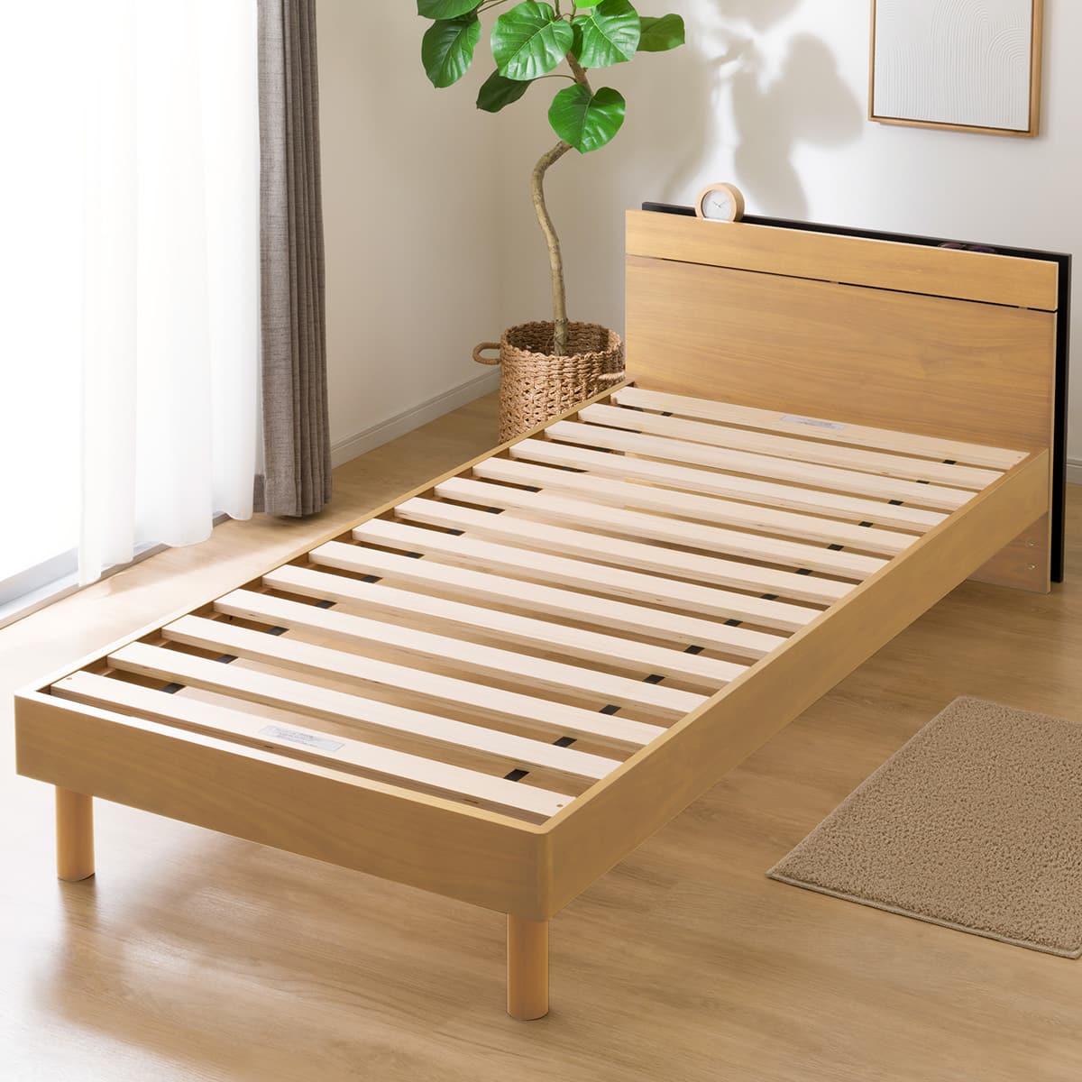 すのこシングルベッドフレーム(MF-301 LBR) | ニトリネット【公式
