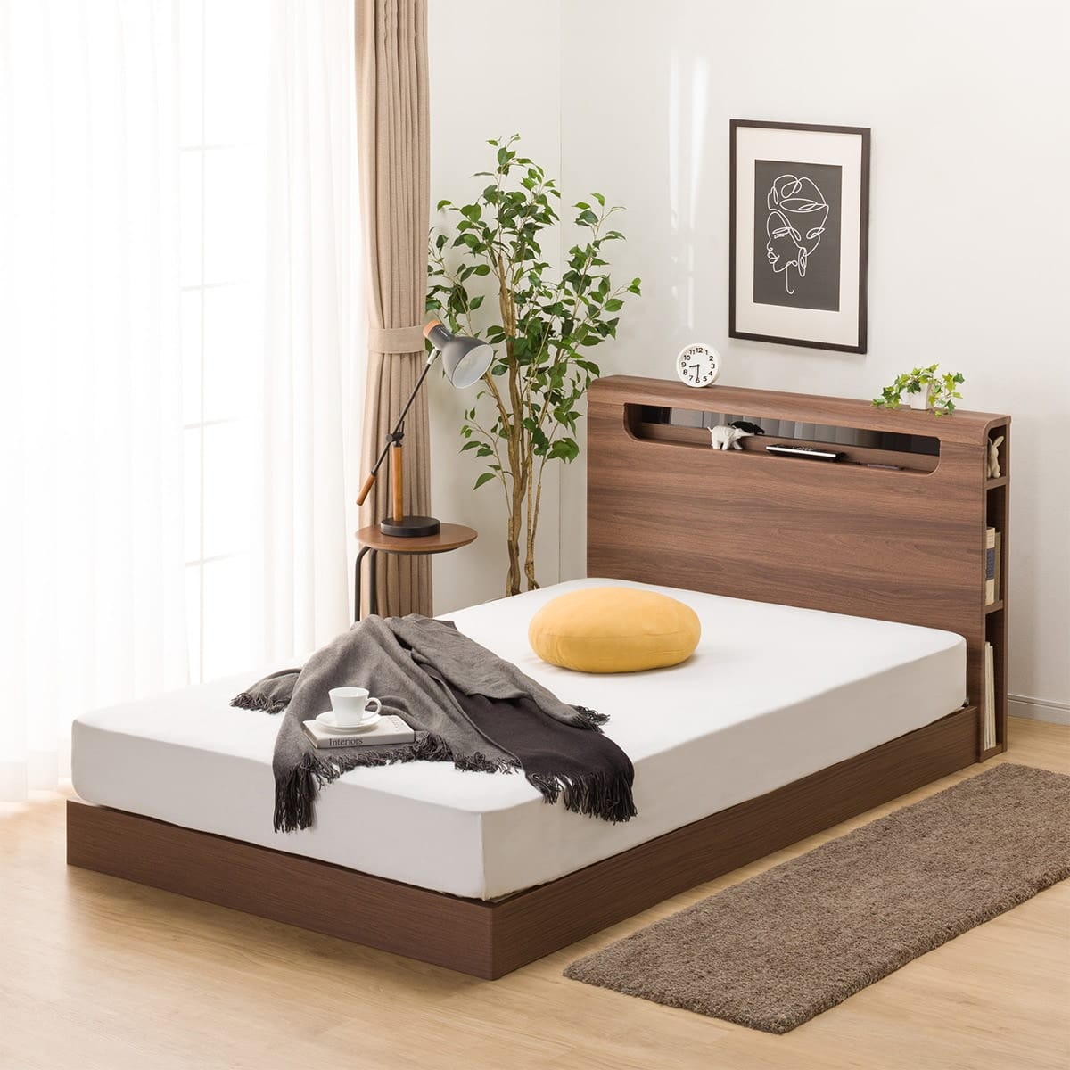 セミダブルベッドフレーム(EB-003 MBR LEG/LOW) | ニトリネット【公式