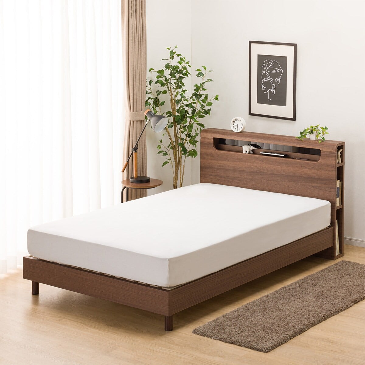 セミダブルベッドフレーム(EB-003 MBR LEG/LOW) | ニトリネット【公式