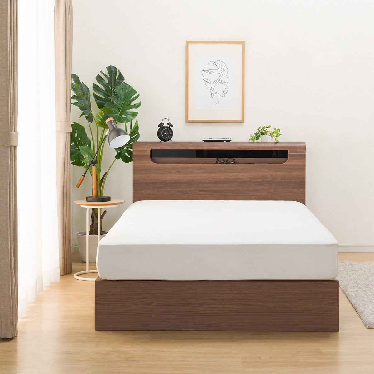 セミダブルベッドフレーム(EB-003 引出し付き MBR DR) | ニトリネット