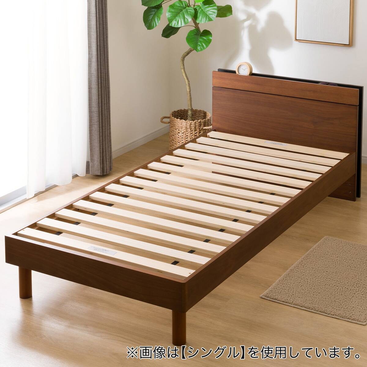 すのこクイーンベッドフレーム(MF-301 MBR) | ニトリネット【公式