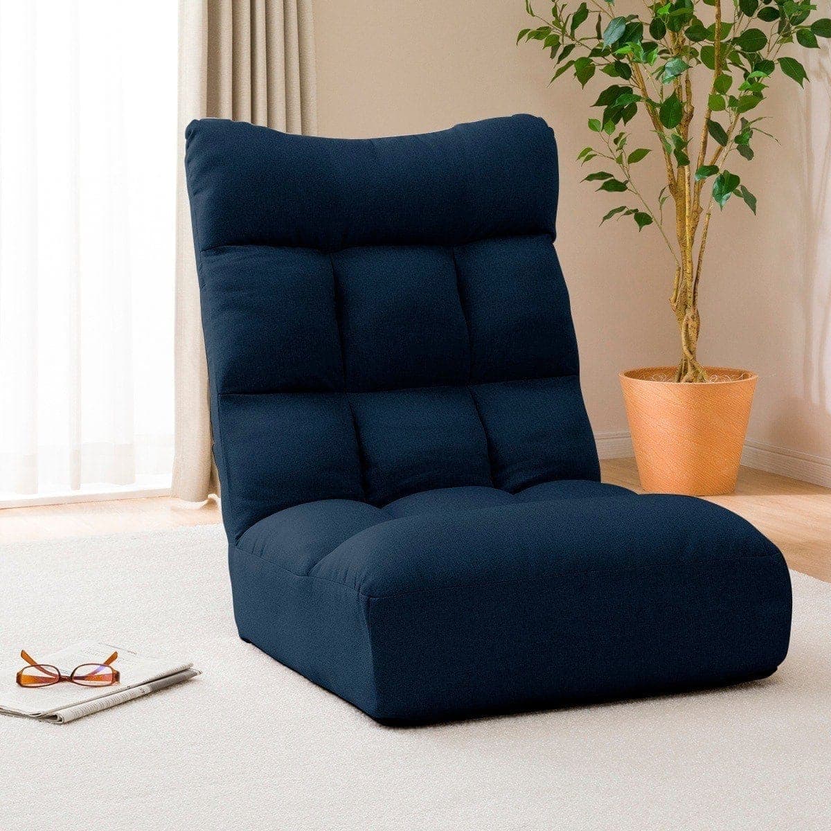 つながるハイバックポケットコイル座椅子(ロダトール ネイビー