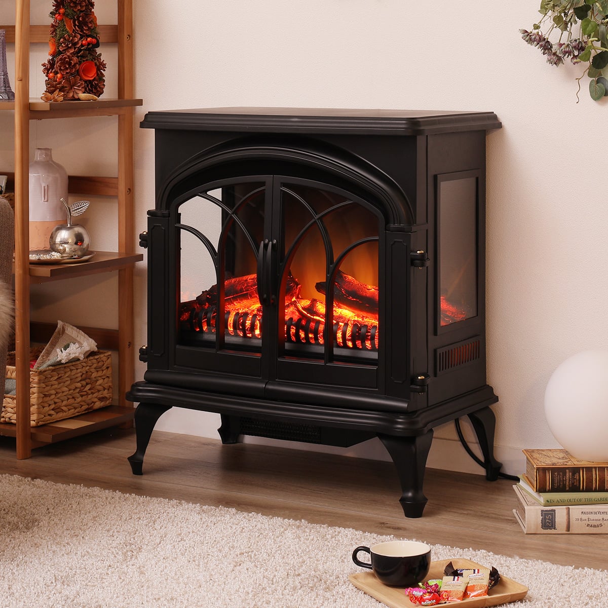 ニトリ ワイド暖炉型ファンヒーター IQ(ブラック) - 通販 | 家具と