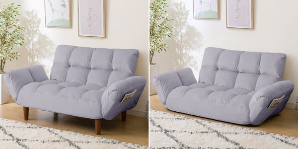 コンパクトソファ 布張りタイプ (ポケット ベロア GY) | ニトリネット