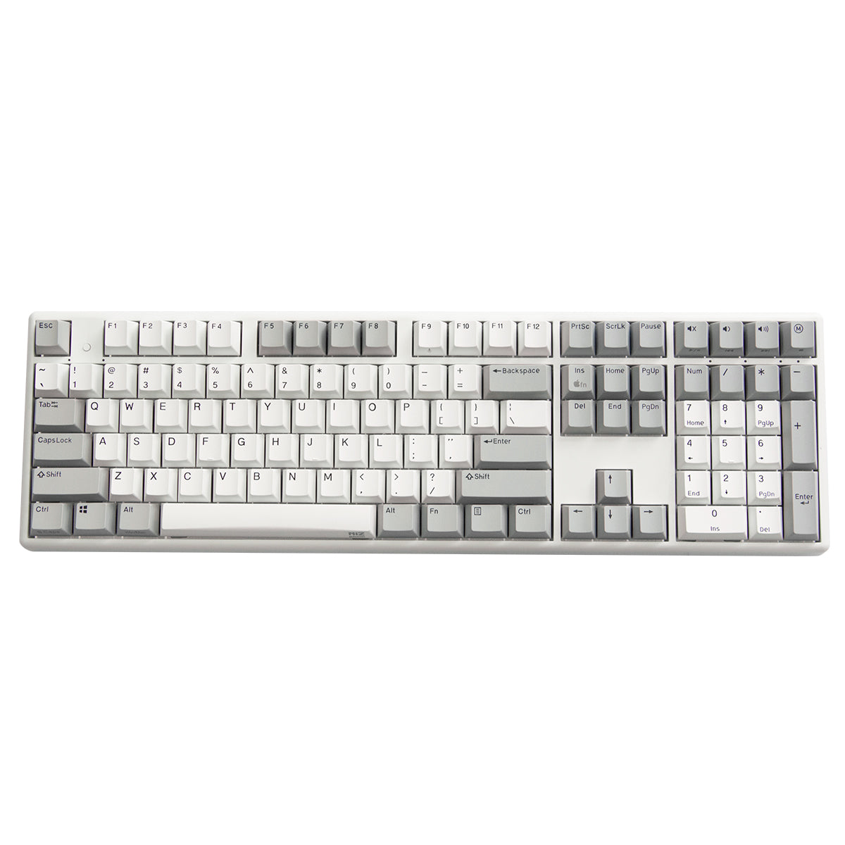 NiZ X108 静電容量無接点キーボード バックライト付き 白い