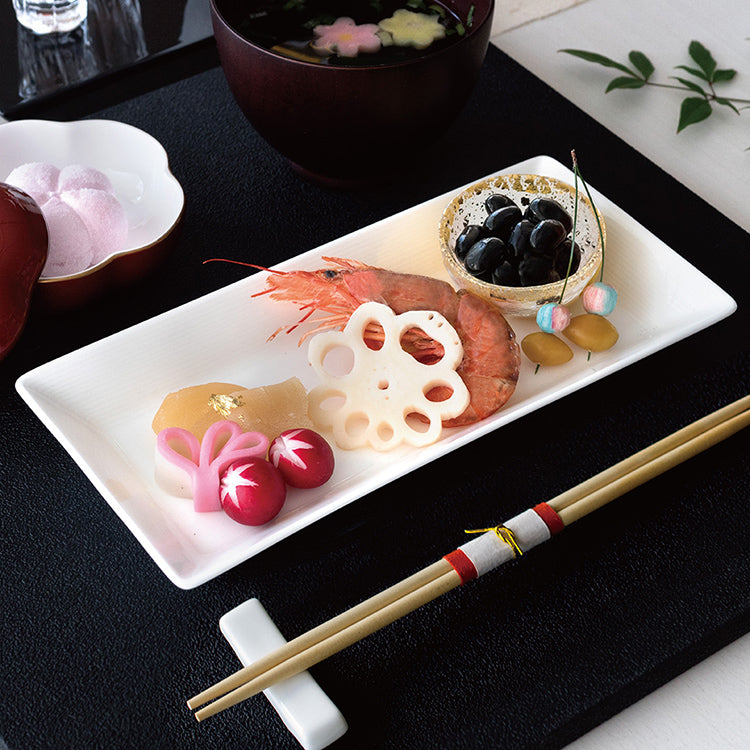 白いブランド食器｜23cm長角皿｜EXQUISITE｜ニッコー公式オンライン