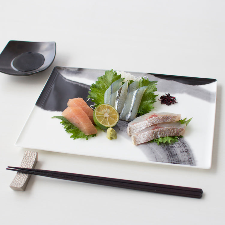 nikko食器｜コシノヒロコ｜浄 JYO 26.5cm長角皿｜墨の瞬｜ニッコー公式