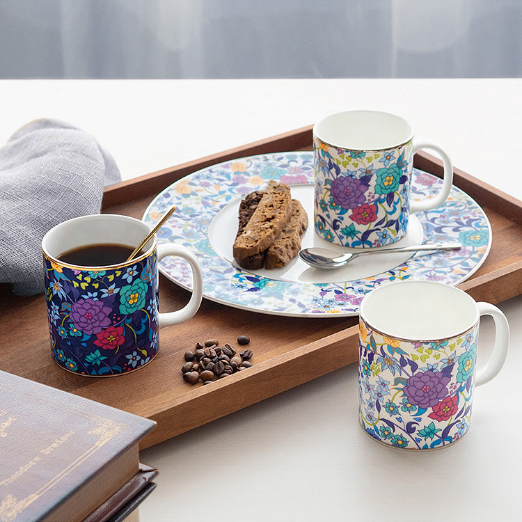 nikko食器｜内藤新平｜WHITE ペアマグセット｜FLOWER DANCE｜ニッコー