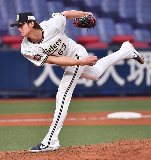 イケメン右腕オリックス山崎颯一郎プロ初登板0封「暑くないのに汗が
