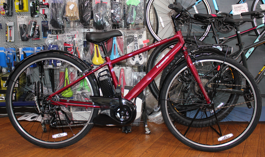 Panasonicの電動アシスト自転車 VELO-STARのワインレッドが入荷いたし