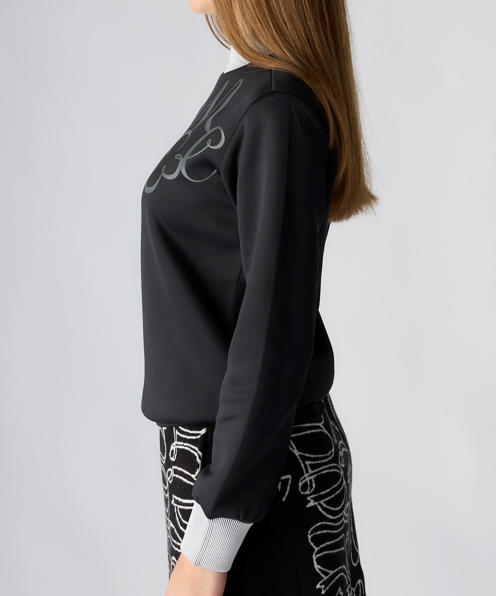 ダンボールニット長袖モックネックプルオーバー（marie claire sport