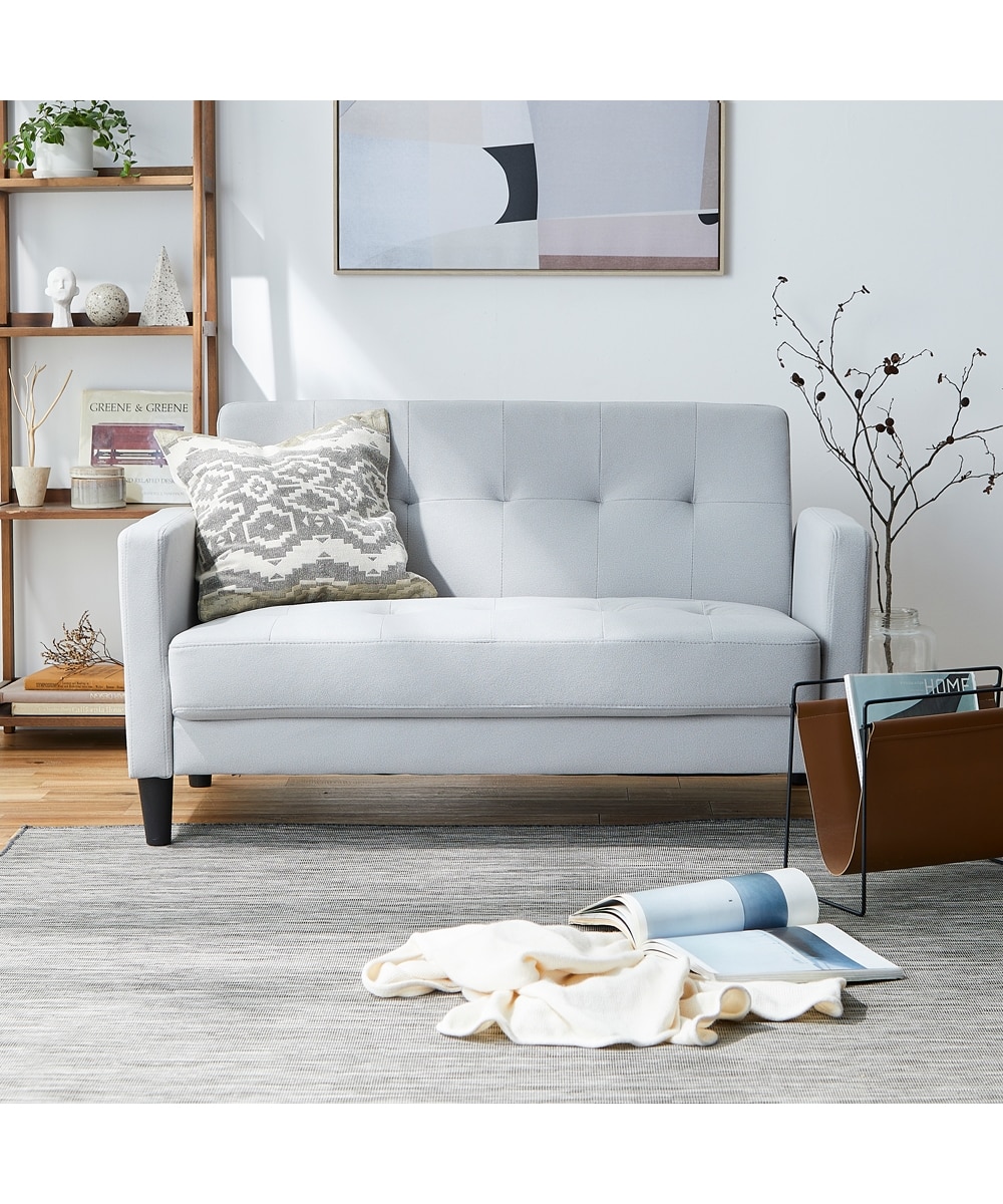 2人掛け]コンパクトソファ｜選べる8色 ファブリックレザー 通販