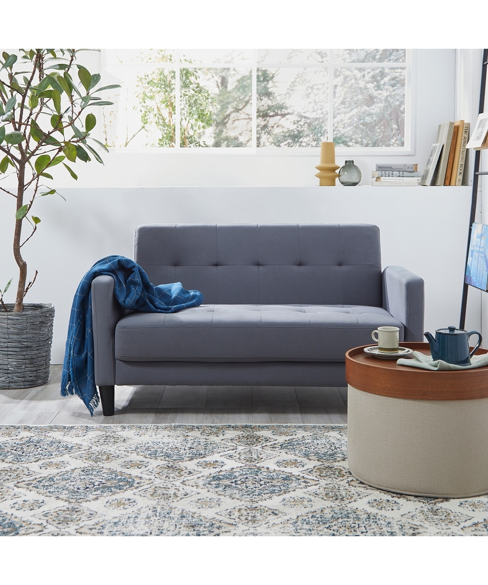 2人掛け]コンパクトソファ｜選べる8色 ファブリックレザー 通販