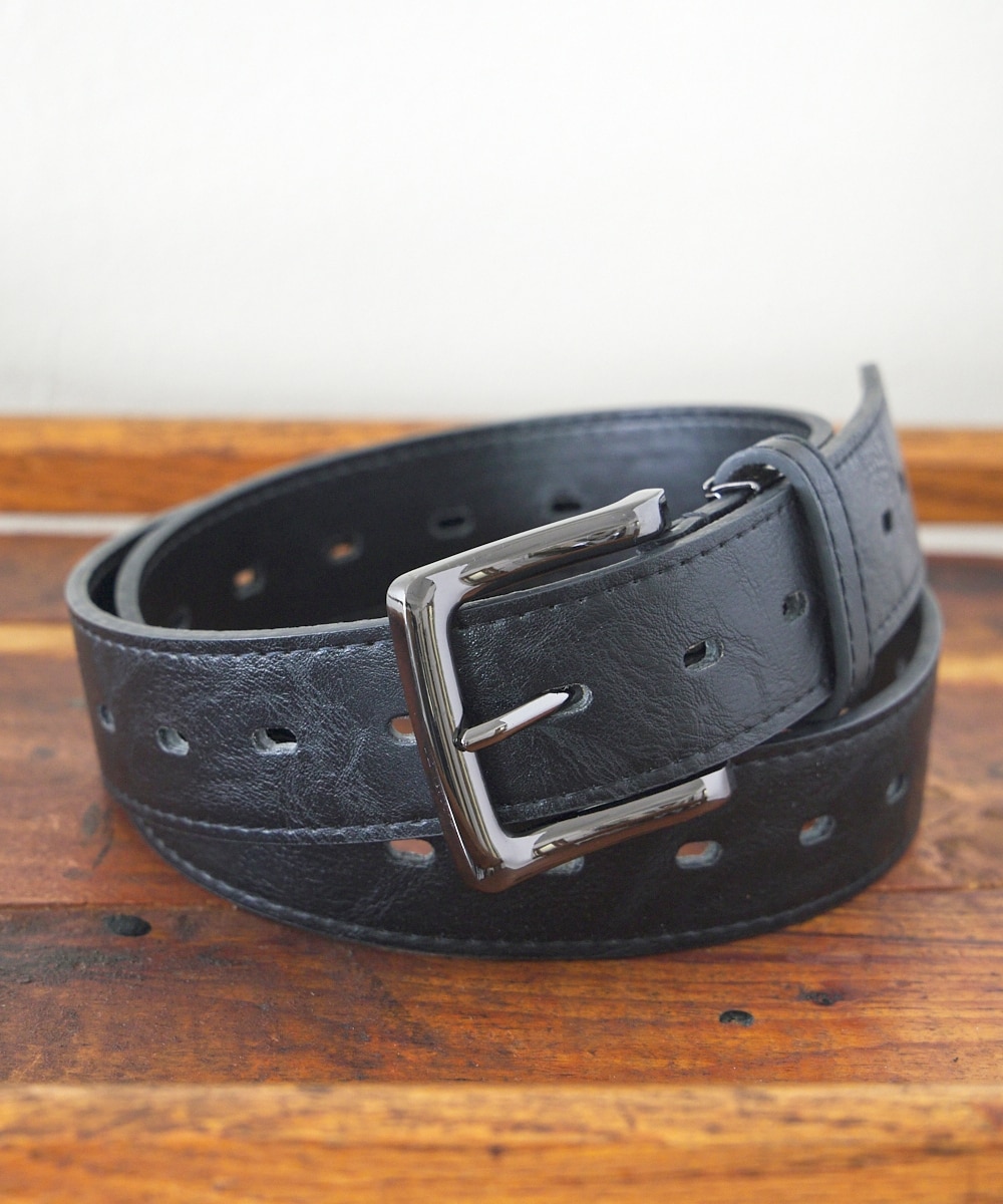 ブラックニッケルバックル 4cm幅カジュアルベルト（選べる3サイズ