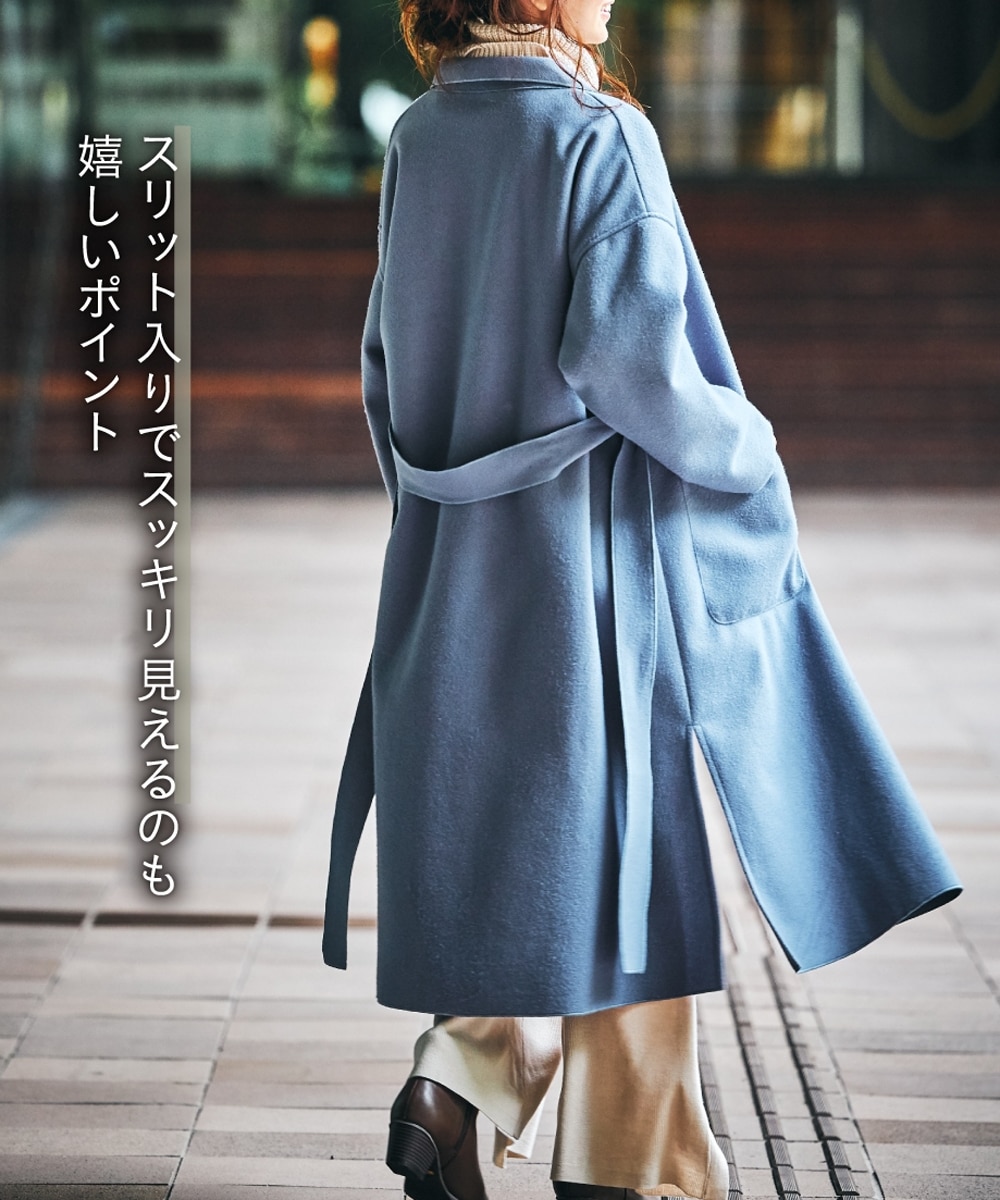 ほっそり華奢見せ◎ロングガウンコート 通販【ニッセン】