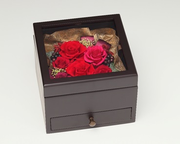 新たな慶祝用電報台紙プリザーブドフラワーDENPO「オルゴール