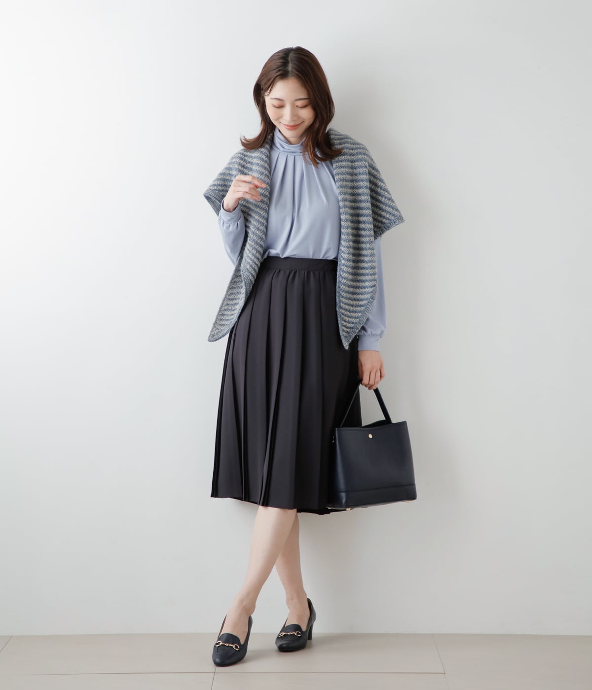 ポリエステルソフトクロス プリーツスカート(51213155-2024