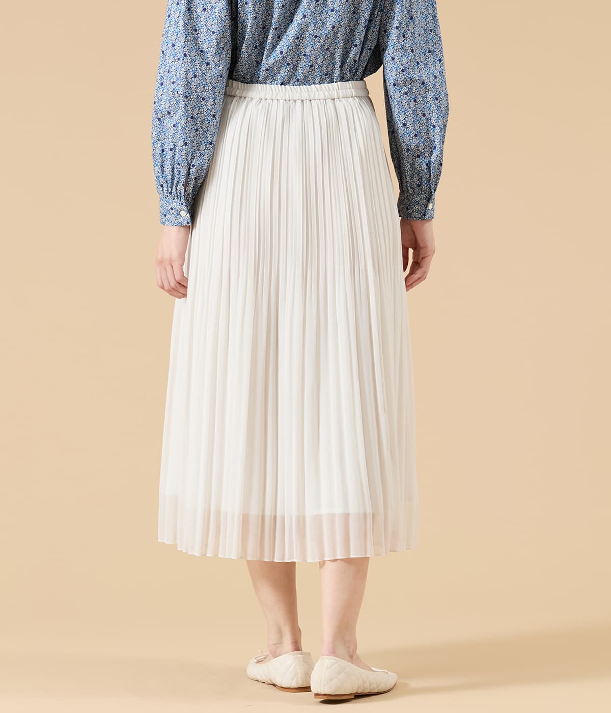 シフォンジョーゼット プリーツスカート(51258113-2026)｜ファッション