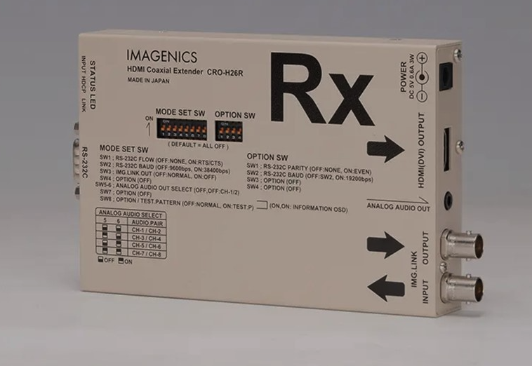 IMAGENICS HDMI(DVI)信号を同軸ケーブルで伝送する長距離同軸送受信機