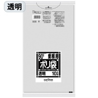 スマートオフィス】ポリゴミ袋 N-93 透明 90L 10枚 日本サニパック